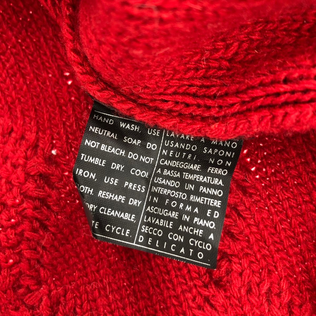 Salvatore Ferragamo - Salvatore Ferragamo サルヴァトーレフェラガモ 襟付ニット カーディガン サイズ:M  レッド ウール×カシミヤ レディース ケーブル　240001145928 Salvatore Ferragamo サルヴァトーレフェラガモ 襟付ニット