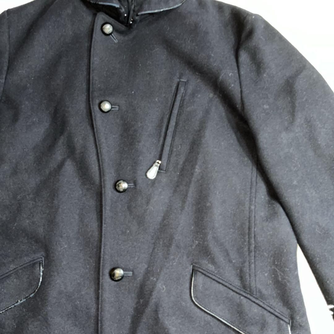 1024　STUTOSTEIN シュテットシュタインノーリーズ　コート　ブルゾン　黒　ブラック　カシミヤ混　ポケット表3裏1　メンズ　【L】