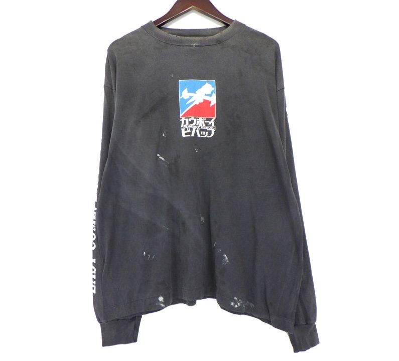 セントマイケル SAINT MICHAEL × カウボーイビバップ COWBOY BEBOP 25SS SM HR8 0000 C06 ヴィンテージ 加工 ロゴ プリント ロングスリーブ 長袖 カットソー 40586