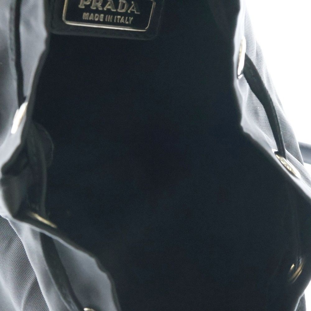 PRADA (プラダ) テスート 巾着バッグ ハンドバッグ 黒 ナイロン