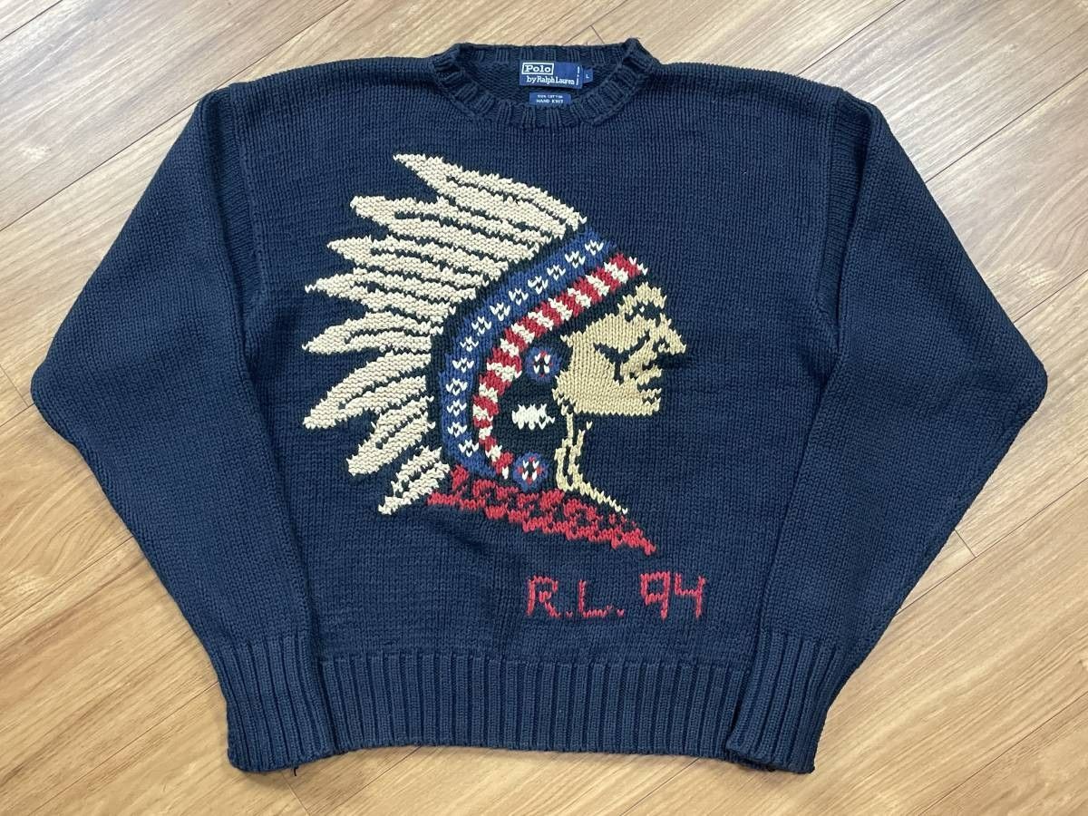 Polo by Ralph Lauren ポロ ラルフローレン INDIAN CHIEF HEAD SWEATER