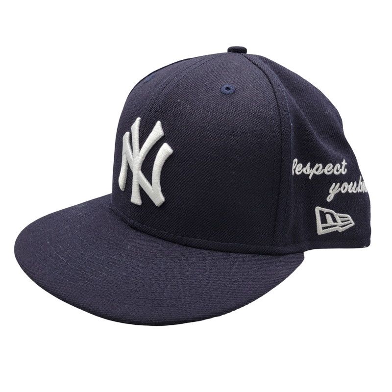 ヤンキースNEWERAプロモデル90sビンテージキャップ紺フリーsupreme