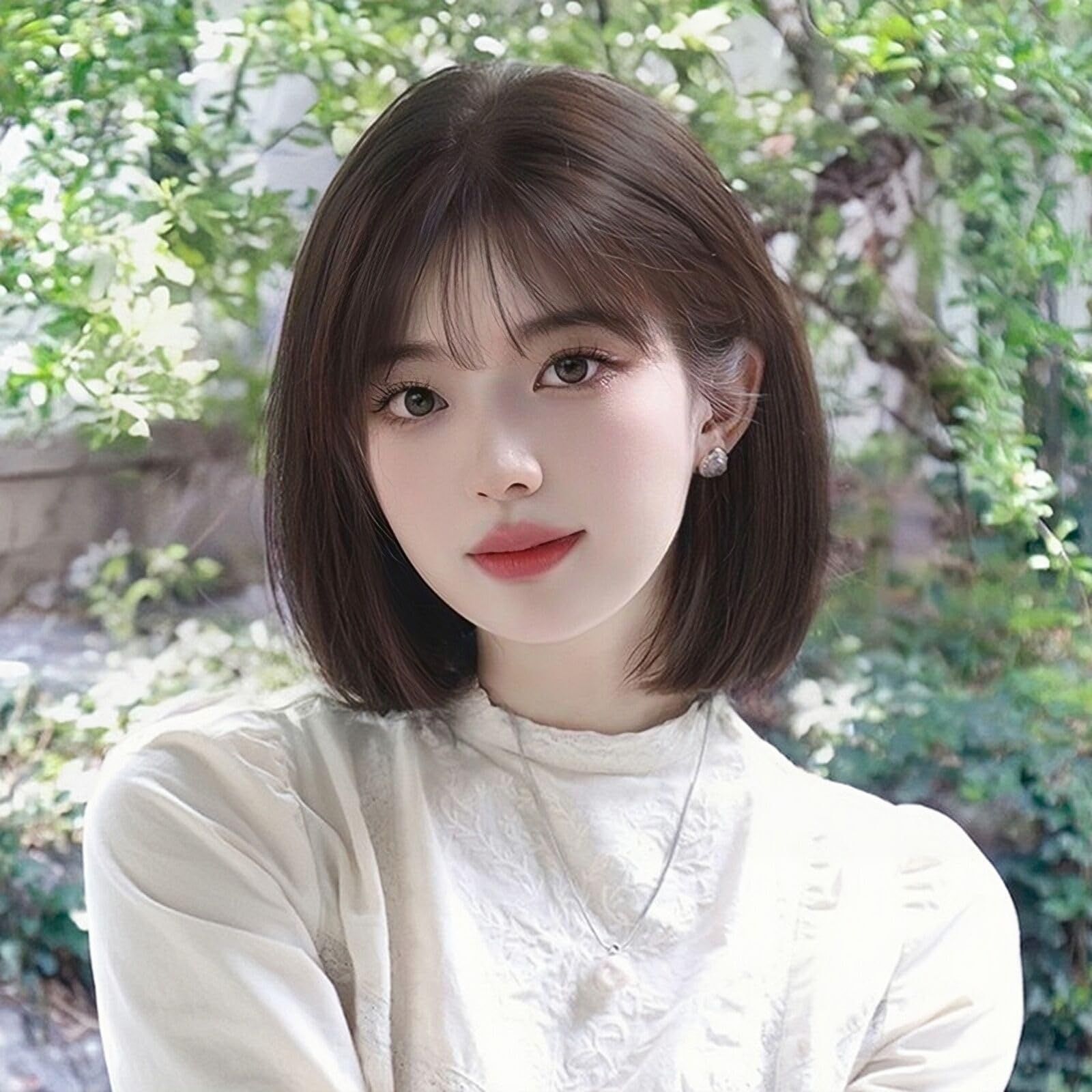【数量限定】ボブ ショート ウィッグ フルウ 金色ですィッグ セミロング ファッション フルウイッグ Hanzhuo 女装 可愛い 小顔効果 ネッ
