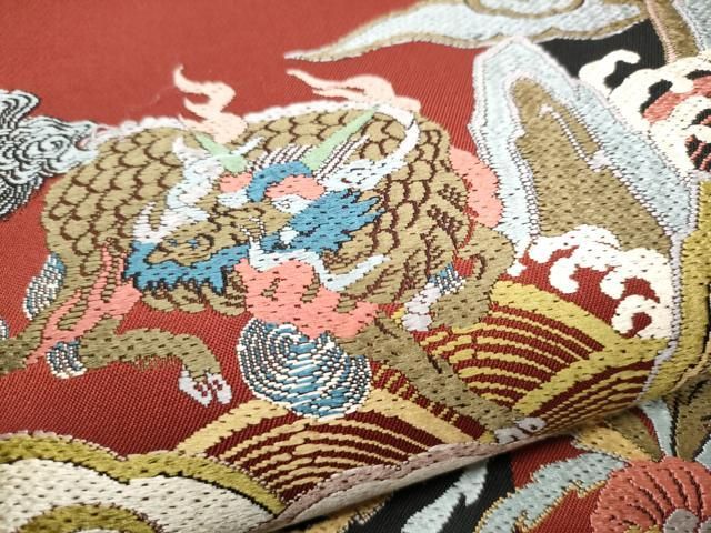 平和屋着物○六通柄袋帯 唐織 麒麟 鳳凰 正絹 逸品 CAAX7446hy - メルカリ