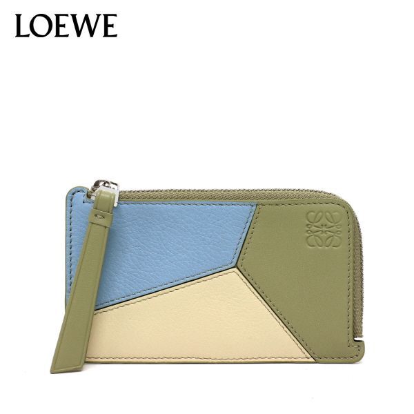 ロエベ LOEWE  PUZZLE COIN CARDHOLDER パズル コイン カードホルダー【DUSTY BLUE/SAGE GREEN/ANGORA】 C510Z40X12  6051/【2023-24AW】l-wallet