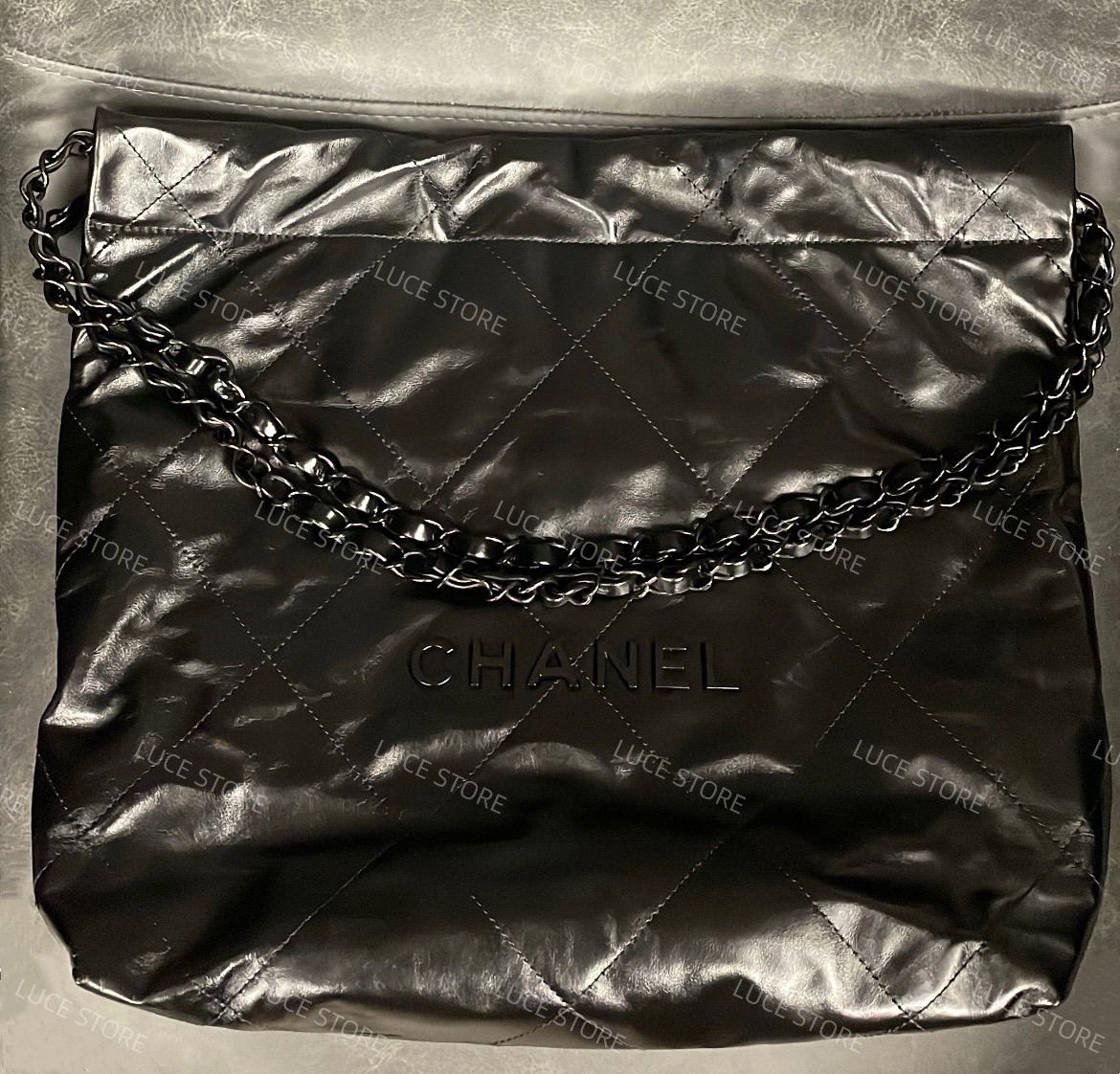 新品 美品 シャネル CHANEL 22 スモール ハンドバッグ ブラック ブラック金具 オールブラック - メルカリ