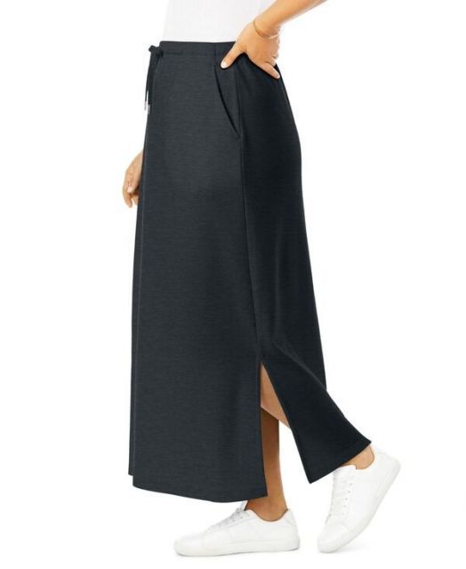 ウーマン ウィズイン レディース スカート ボトムス Women s Within Sport Knit Side-Slit Skirt Black