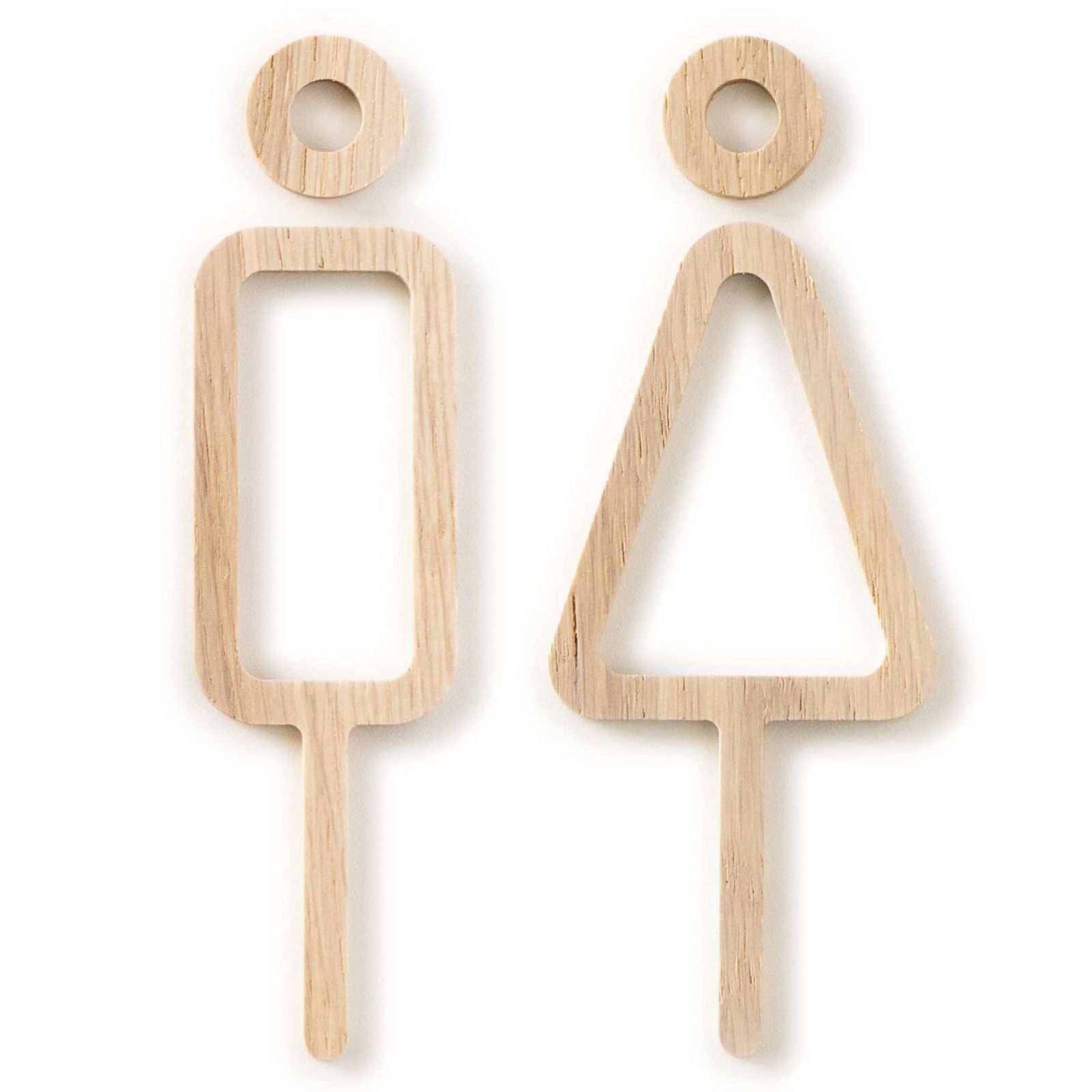 【数量限定】Men Women トイレサイン 男性 レストルーム 女性 RESTROOM ピクトグラム SIGNS (ホワイトオーク) モヘイム(MOHEIM)