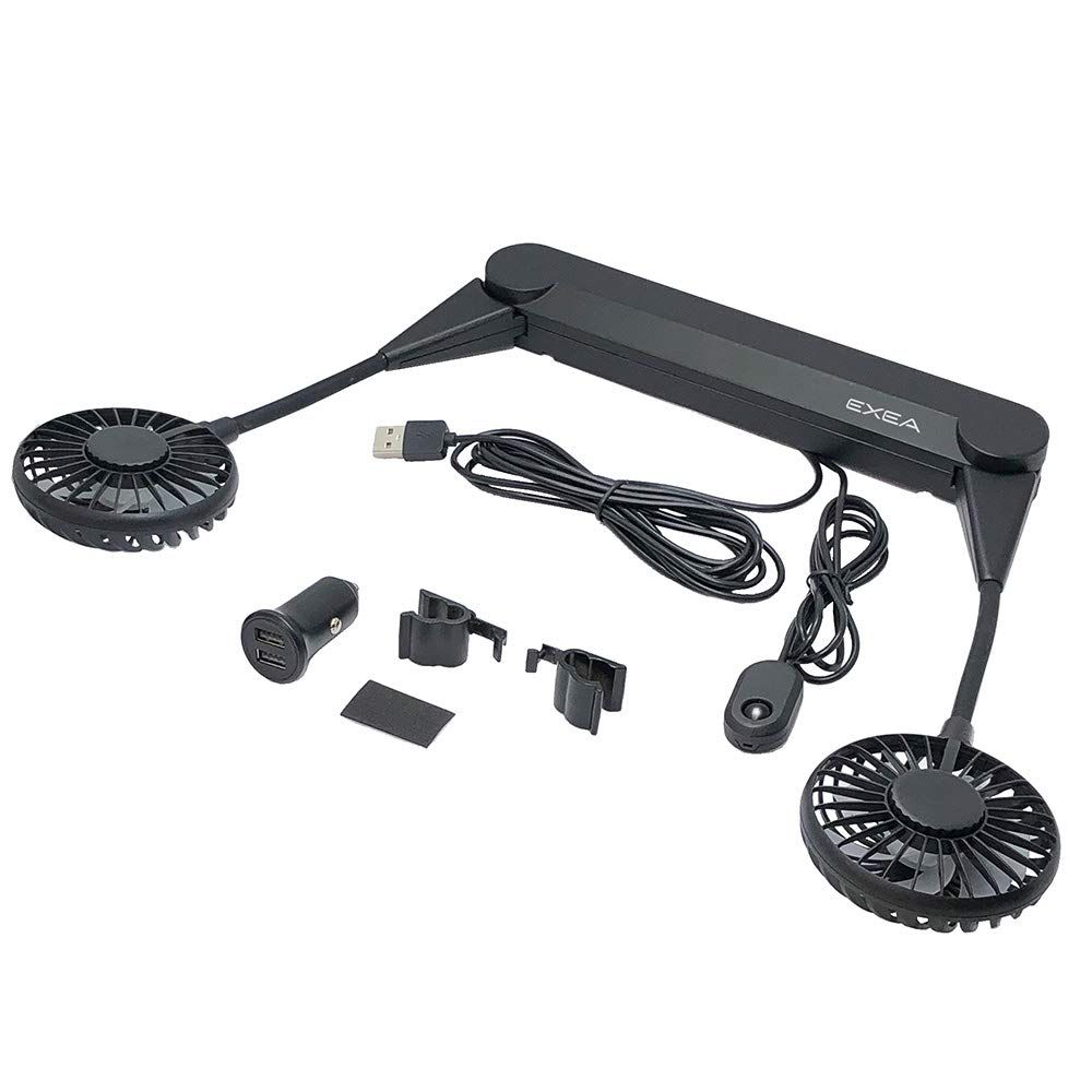 星光産業 車内用品 EXEA エクセア ヘッドレストファン EE-109 ブラック ヘッドレストファンEE-109