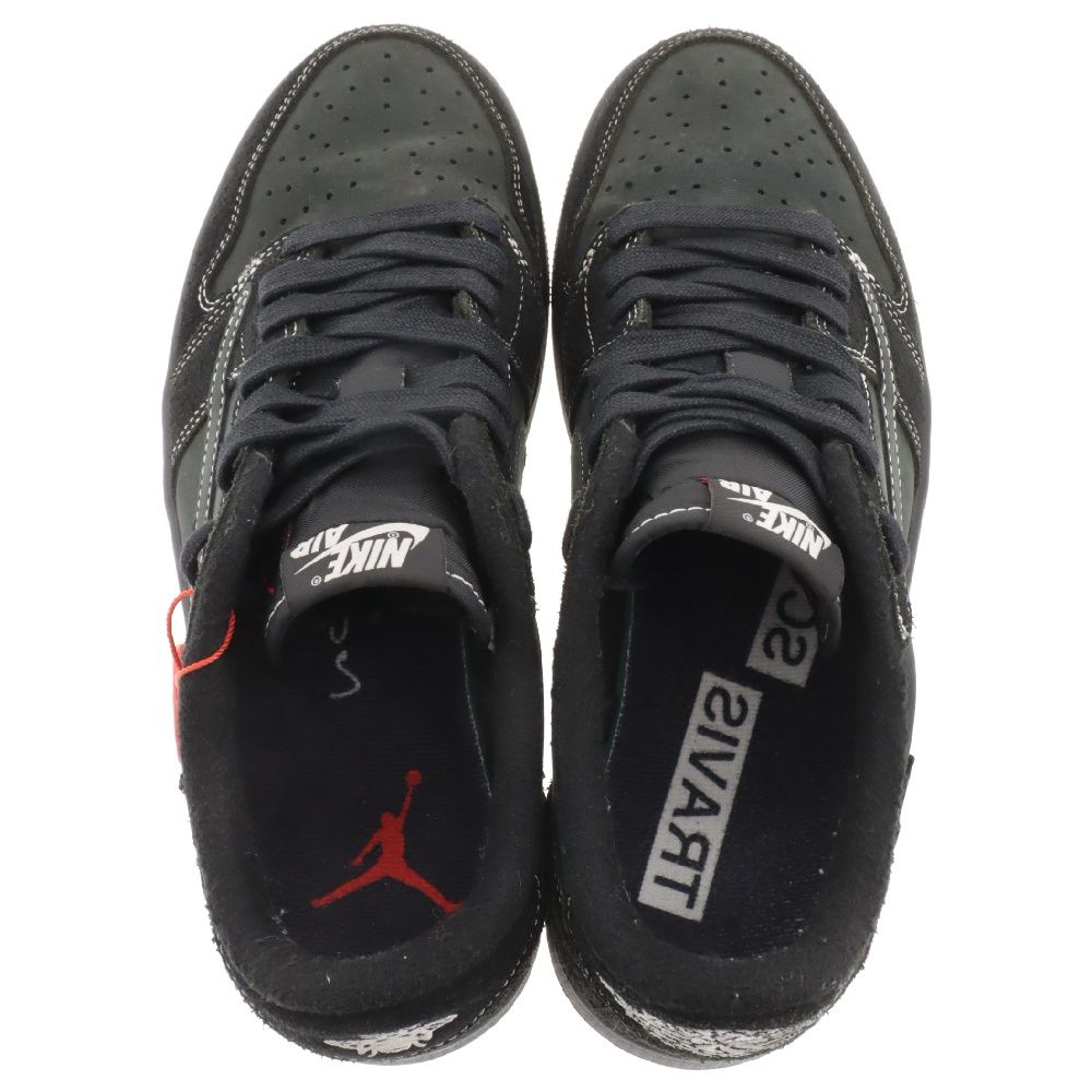 NIKE (ナイキ) ×TRAVIS SCOTT AIR JORDAN 1 LOW OG SP BLACK PHANTOM DM7866-001 トラヴィススコット エアジョーダン1 ブラックファントム ローカットスニーカー US9/27cm