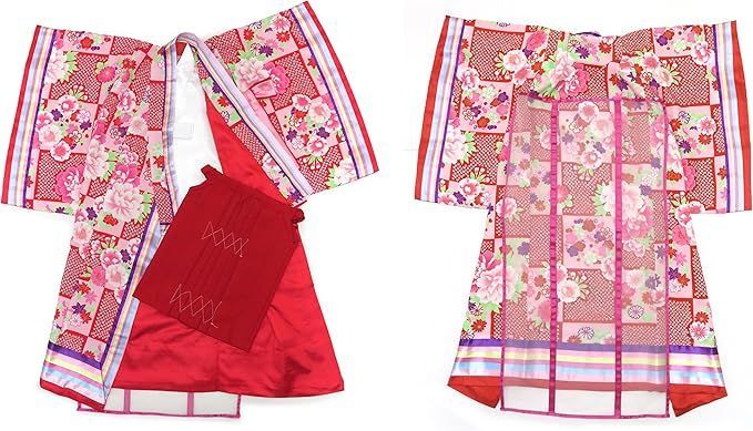 赤ピンク系 十二単風
