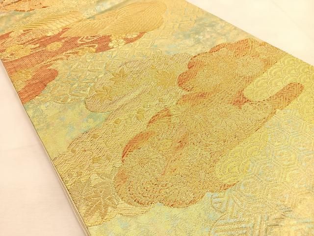 平和屋着物○六通柄袋帯 平安更紗華文 金糸 正絹 逸品 CAAW4678hy