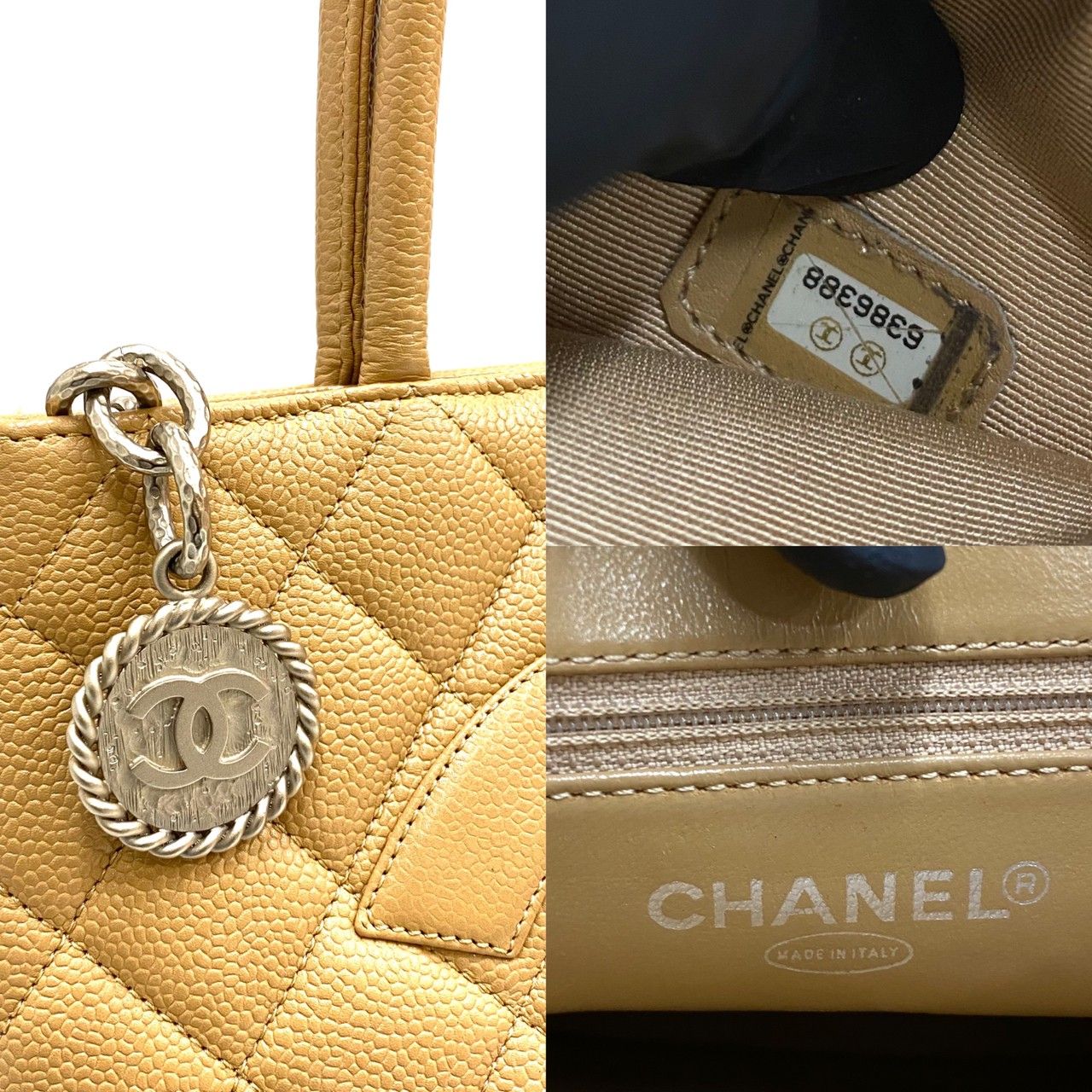 極 美品 シール有 6番台 CHANEL シャネル 復刻トート マトラッセ ココ 