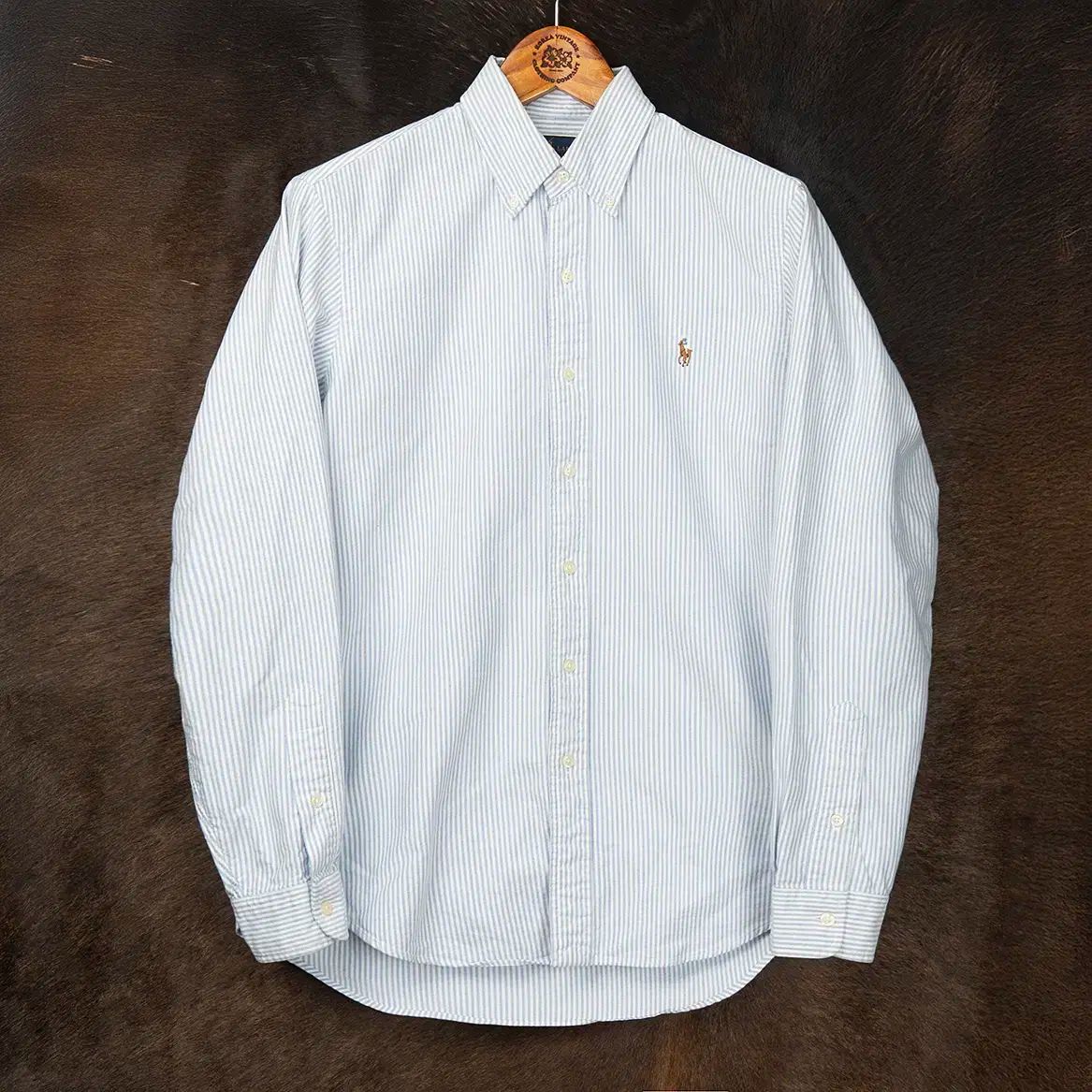 S ポロ Ralph Lauren ラルフローレン オックスフォード ストライプ シャツ MT ー 1334