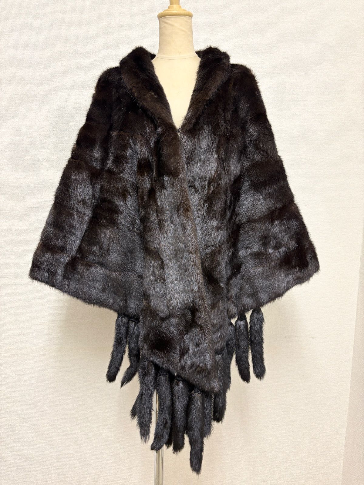 SAGA MINK Pierre Cardin ファーケープ ポンチョ 毛皮 C2510122