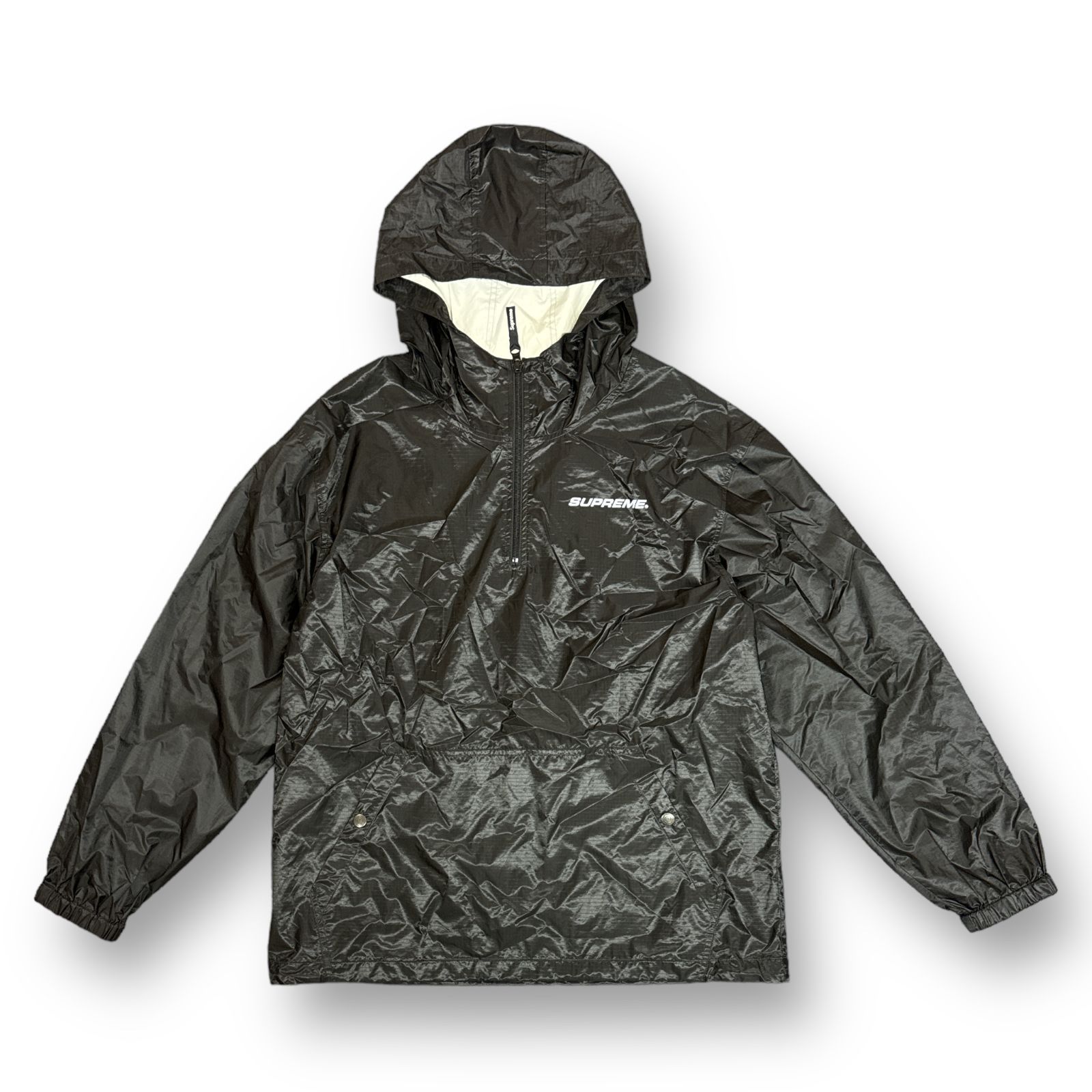 国内正規 Supreme 17AW Packable Ripstop Pullover Black パッカブル 