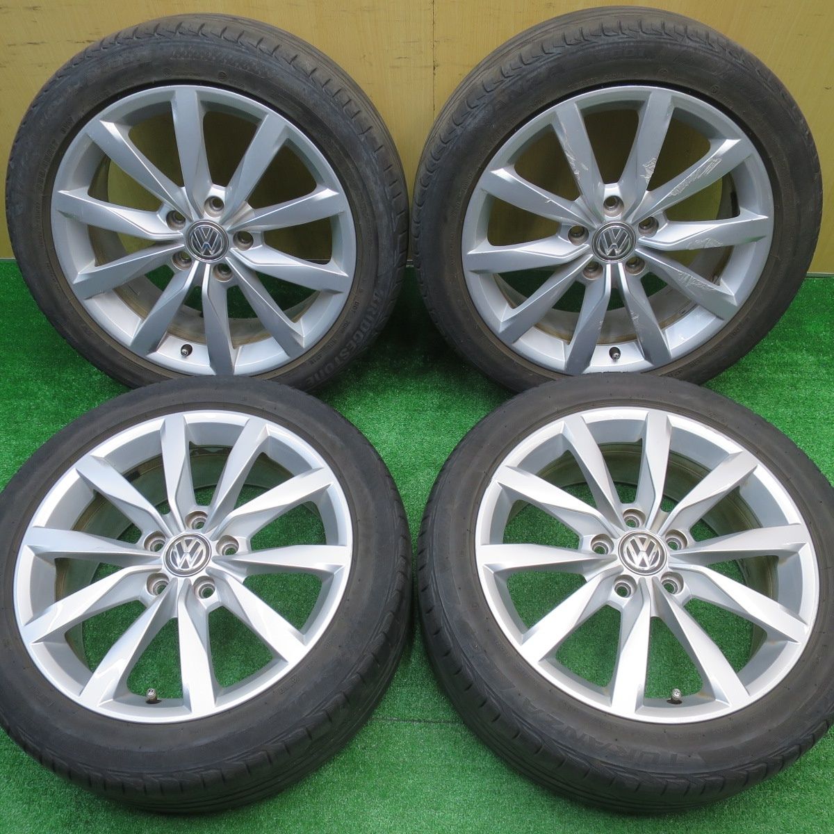4本価格 ワーゲン ゴルフ7 ハイライン 純正 225|45R17 ブリヂストン トランザ T001 17インチ PCD112|5H 5101504NJノ