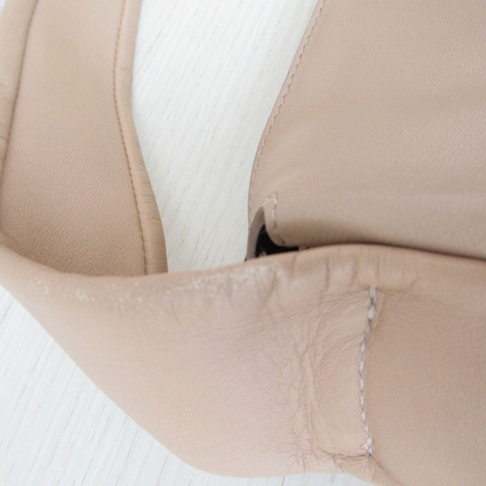 良品 CELINE セリーヌ レザー ショルダーバッグ ピンクベージュ  