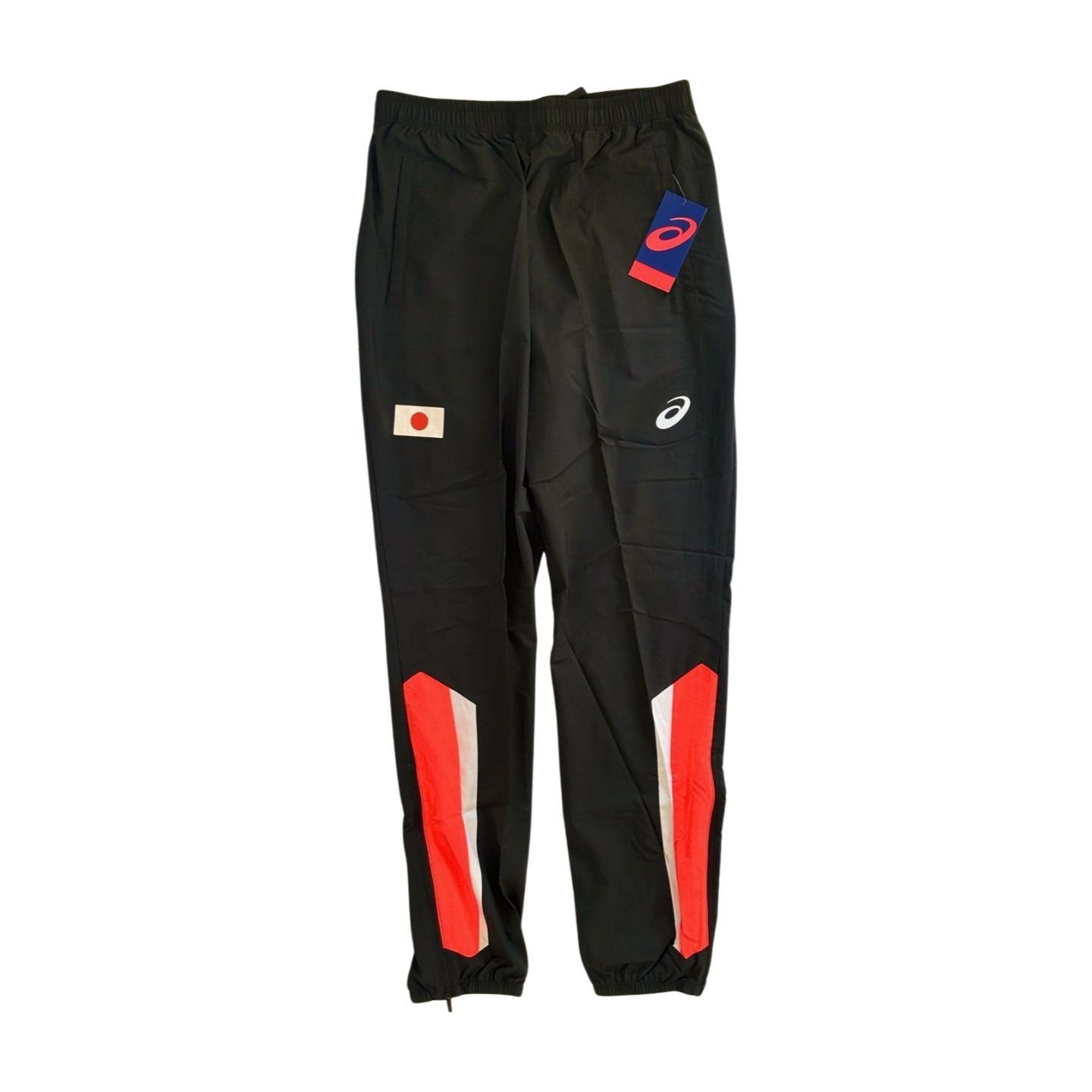 ロングパンツ メンズ 2XL ブラック アシックス 日本代表モデル 日の丸ロゴ入り トレーニングウェア ASICS 2171A010