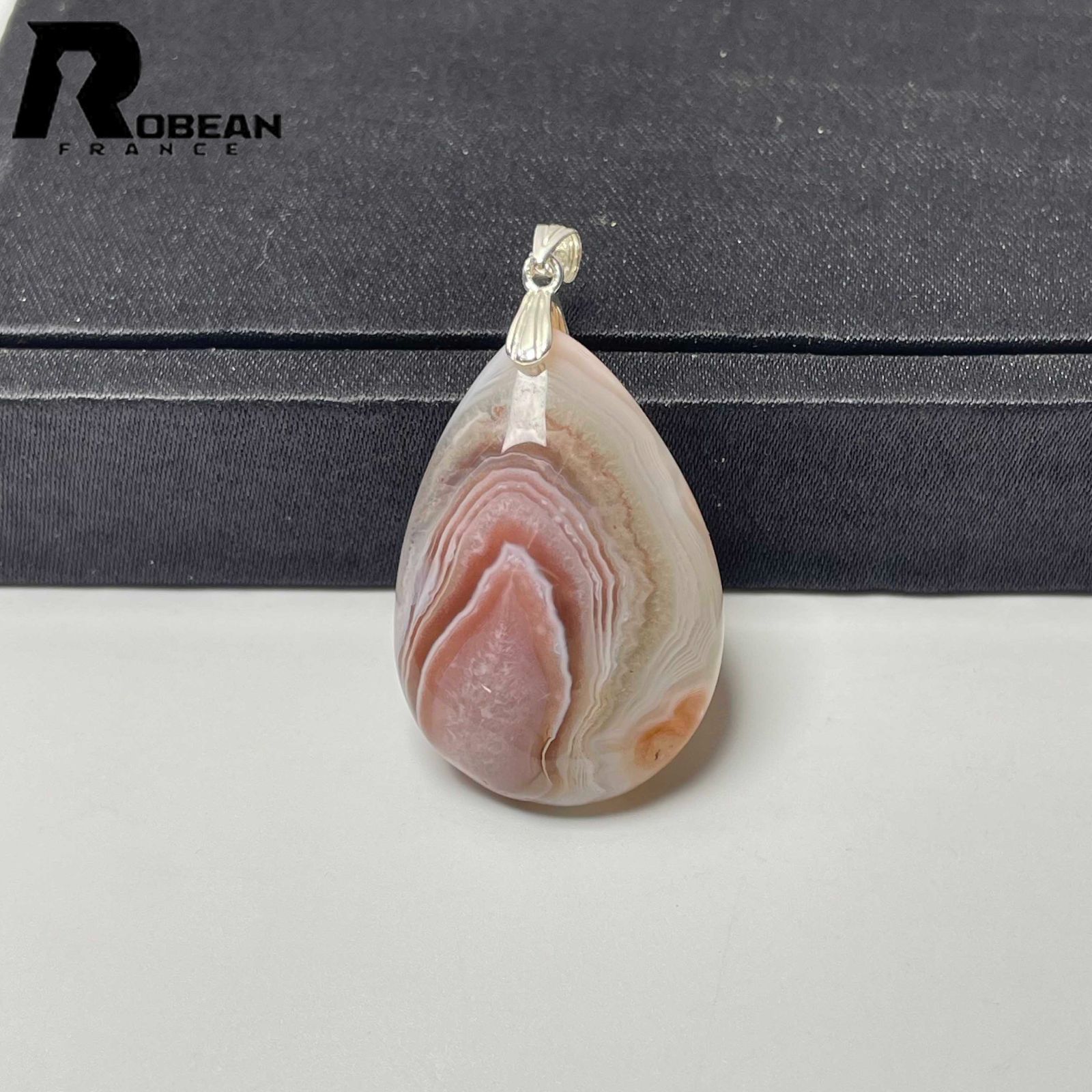 特大 メノウペンダント シルバーリング メッキリング など パワーストーン a 上級EU製 定価6万円☆ROBEAN・ピンク ペルシャメノウペンダント