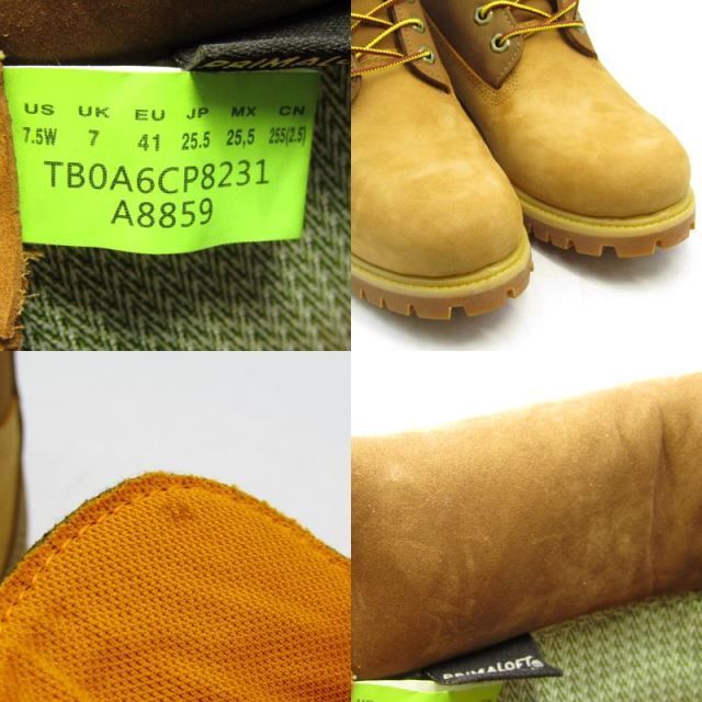 未使用 Timberland × BEAMS ティンバーランド US7.5W 25.5cm レースアップブーツ 6inch Premium Boots  ビームス WHEAT 35003145