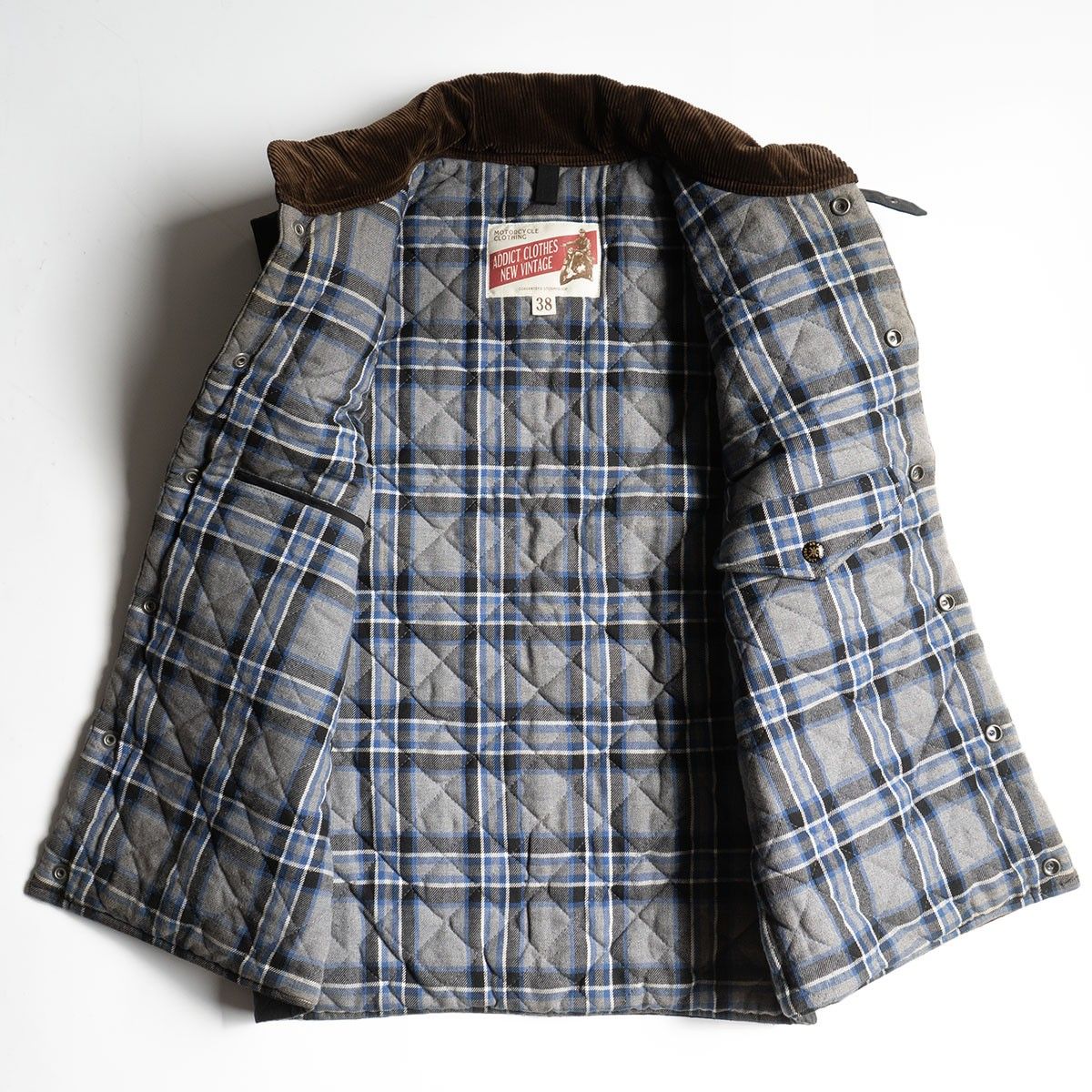 アディクトクローズ　スエードダウンベスト38　ルイスレザー アディクトクローズ スエードダウンベスト38 ルイスレザー