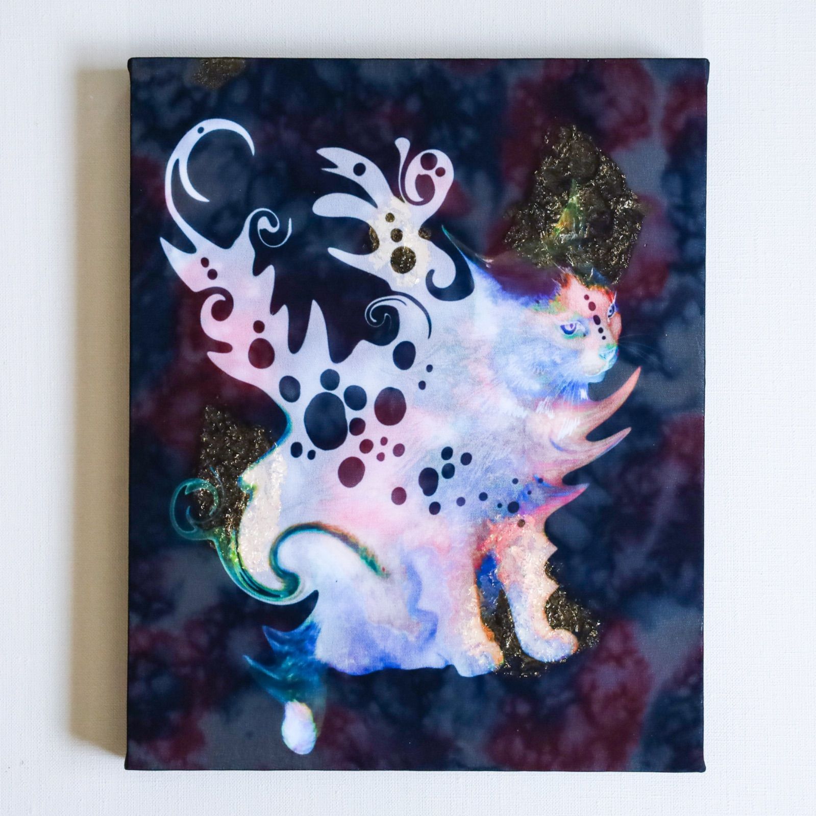 原画】『Imaginary Catー対ーII』 F3号 現代アート/キャンバス
