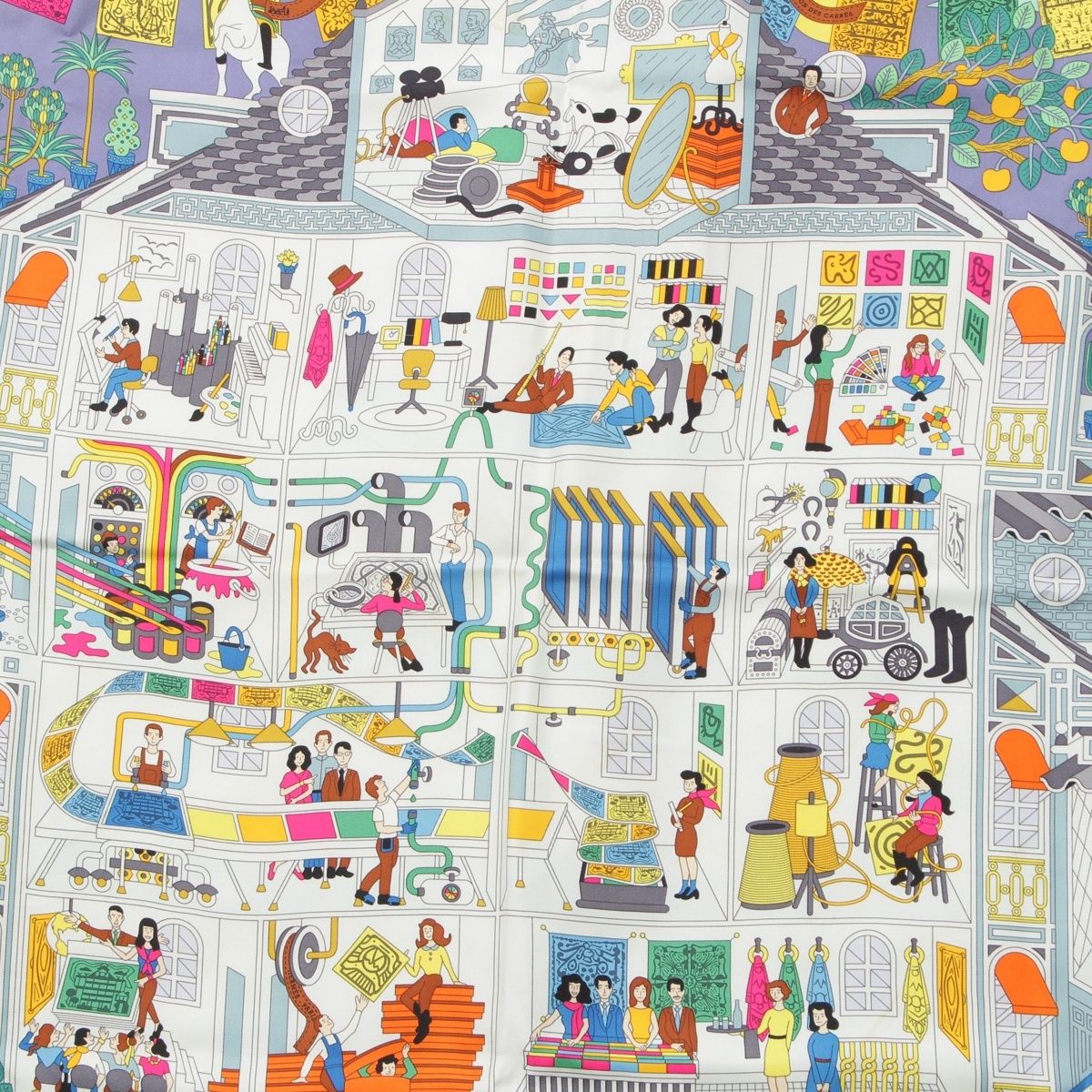 エルメス シルク カレ90 MAISON DES CARRES メゾンデカレ スカーフ  