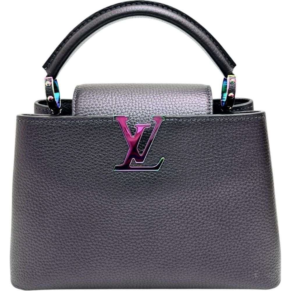 LOUIS VUITTON|ルイ ヴィトン カプシーヌBB M58593 2WAYショルダーバッグ ハンドバッグ レザー メタリックブラックレザー|メタリック金具 レディース 真子質店 BL