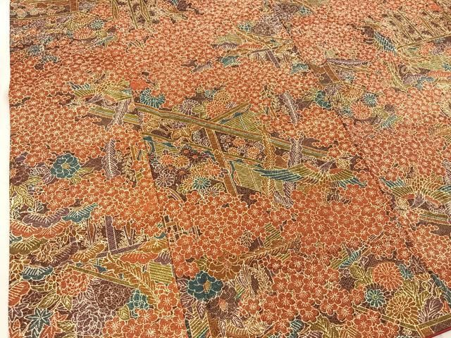 平和屋着物□上質な小紋 色紙重ね花文 正絹 逸品 BAAU7225mz