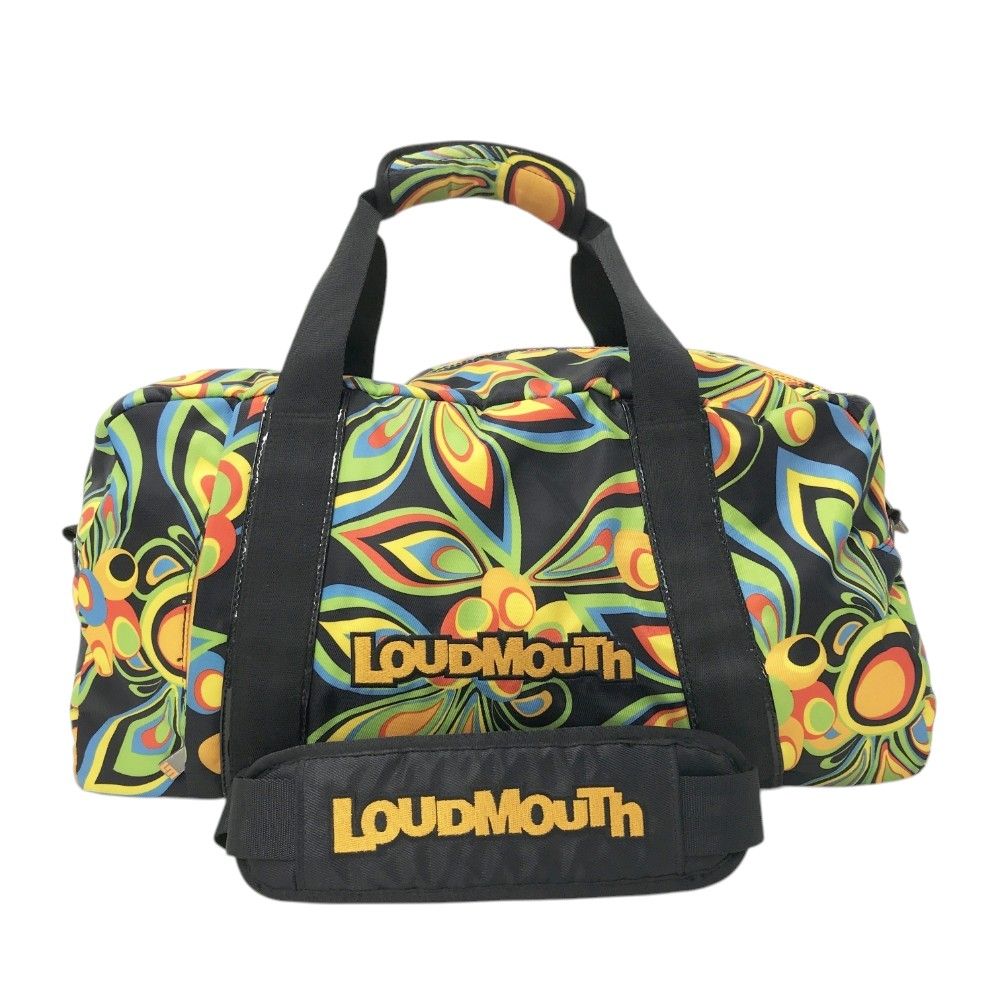 LOUD MOUTH ラウドマウス  2WAY ボストンバッグ シャガデリック柄 ブラック系  [240101450037] ゴルフウェア ストスト LOUD MOUTH ラウドマウス 2WAY ボストンバッグ シャガデリック柄
