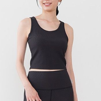 【SUKALA】リブソリッドショートタンクトップ　ブラック　Мサイズ 美品 SUKALA LAVA リブソリッドショートタンクトップ Mサイズ