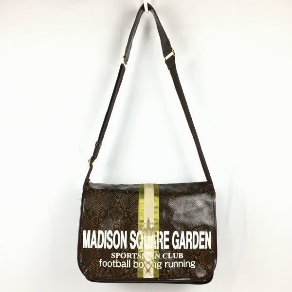Accessoires De Mademoiselle アクセソワ ドゥ マドモワゼル　パイソン柄　ショルダーバッグ〈ブラウン/茶/BROWN〉メッセンジャー/bag〕菅NO.WB12-23 Accessoires De Mademoiselle アクセソワ ドゥ マドモワゼル パイソン