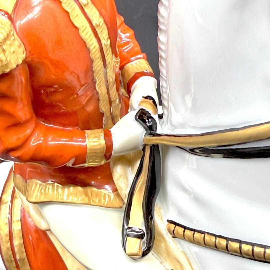 アウガルテン フィギュリン スペイン乗馬学校 馬 クールベット 陶器置物 美品 アウガルテン フィギュリン スペイン乗馬学校 馬 クールベット