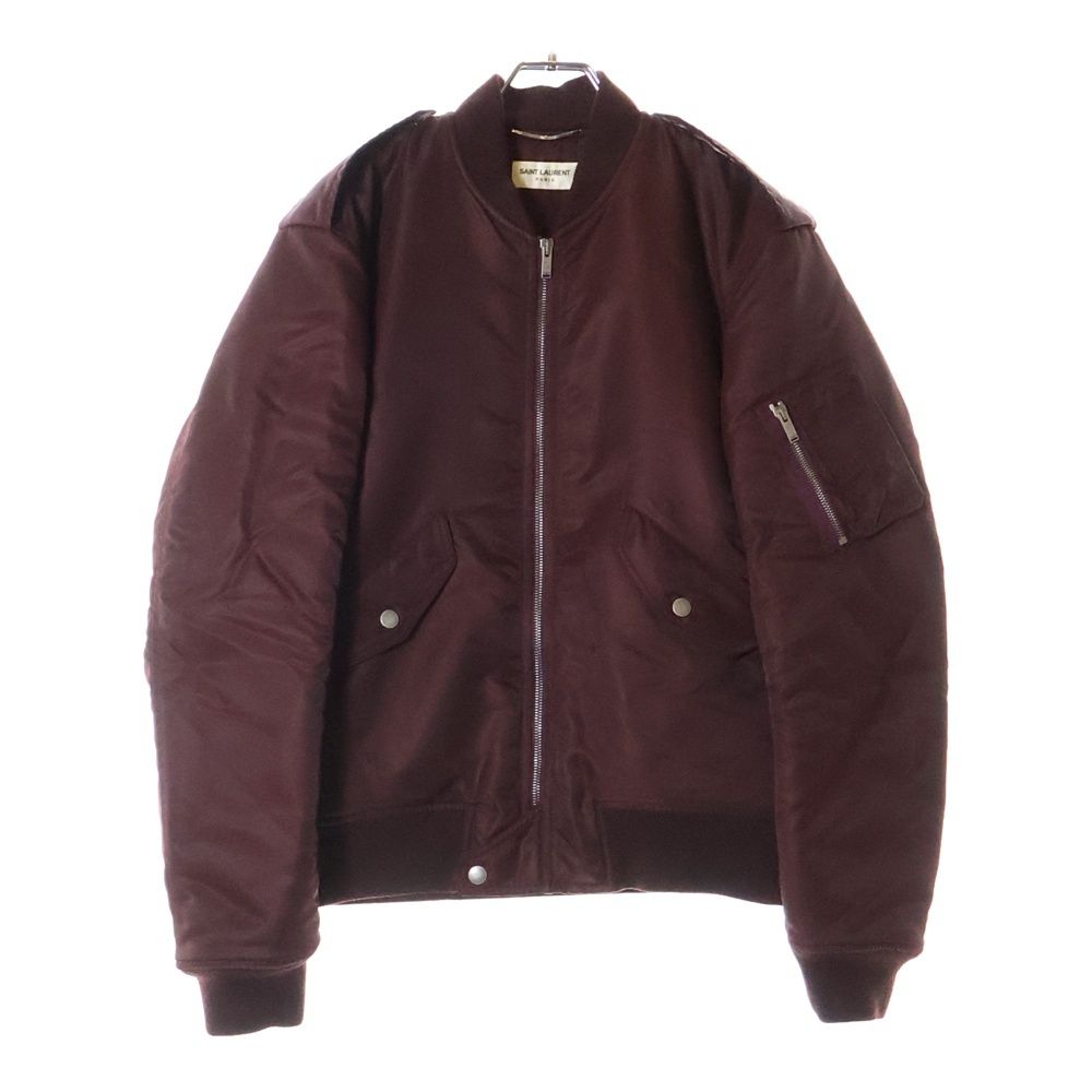 【未使用級】SAINT LAURENTナイロン ボンバー ジャケット ボルドー SAINT LAURENT PARIS (サンローランパリ) 18AW ナイロン