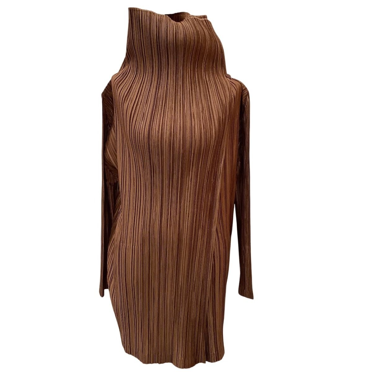 ISSEY MIYAKE イッセイミヤケ PLEATS PLEASE カーディガン SIZE 3 PP 31-JA 102 ブラウン