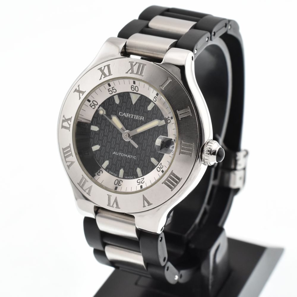 てん カルティエ CARTIER W10147U2 オートスカフ デイト 自動巻き