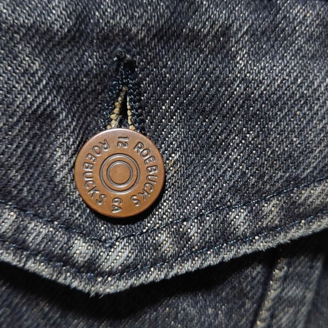 SEARS ROEBUCK】80's メタリカ ブラックデニムベストA1558 SEARS ROEBUCK】80's メタリカ ブラックデニムベストA1558