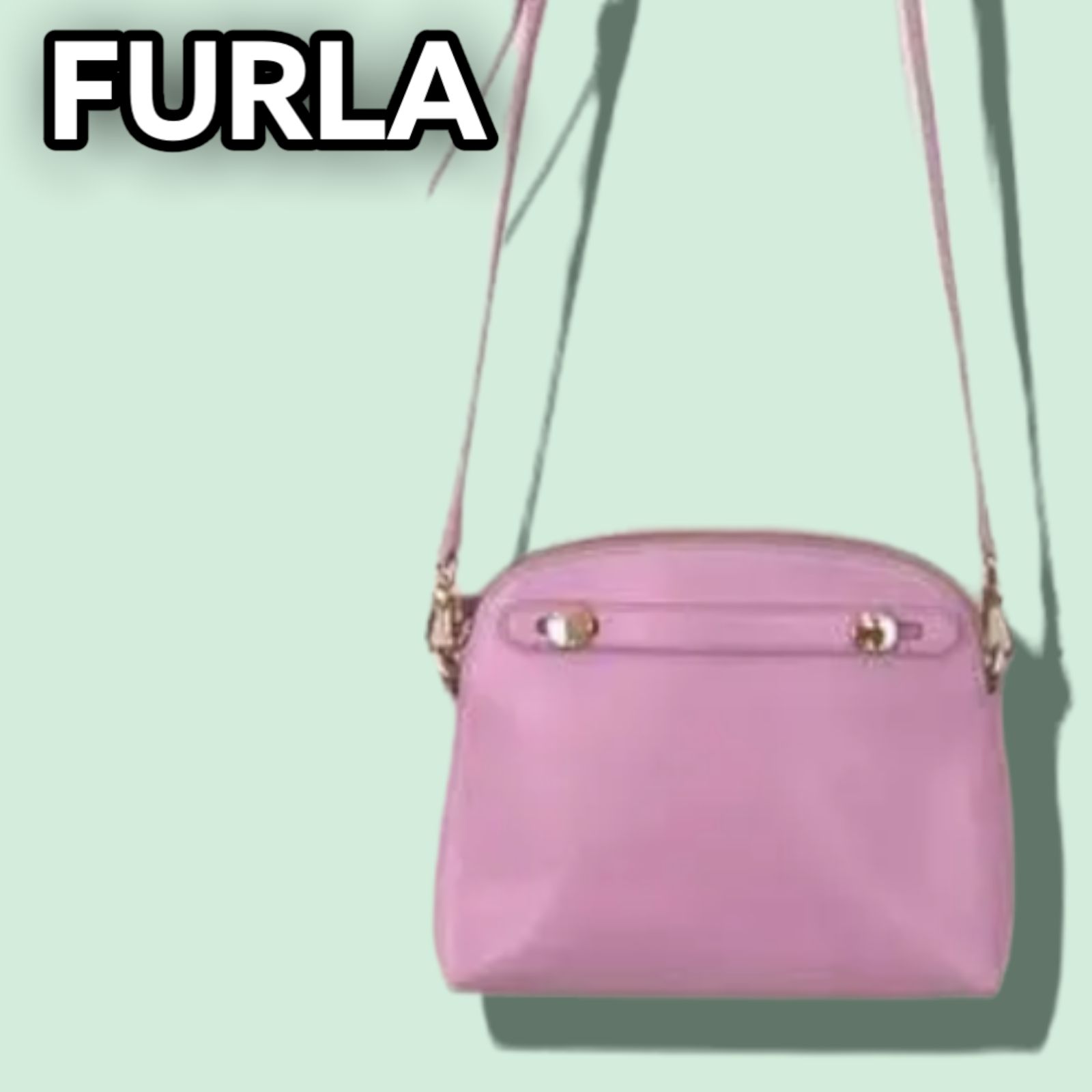 美品】フルラ ショルダーバッグ ピンク パイパー レザー FURLA - あや