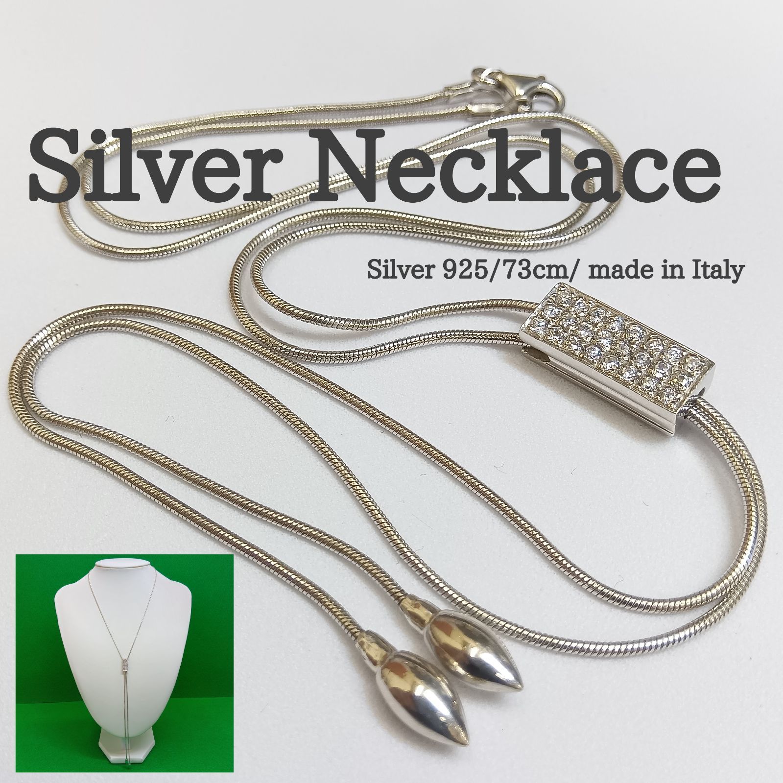 ITALY製 Y字ネックレス ／オペラネックレス ? アンティーク調 