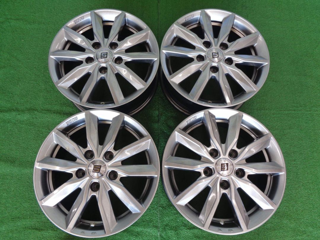 ザインSV 6J-15 5H114.3 +45 セレナ エスクァイアなど 中古ホイール  