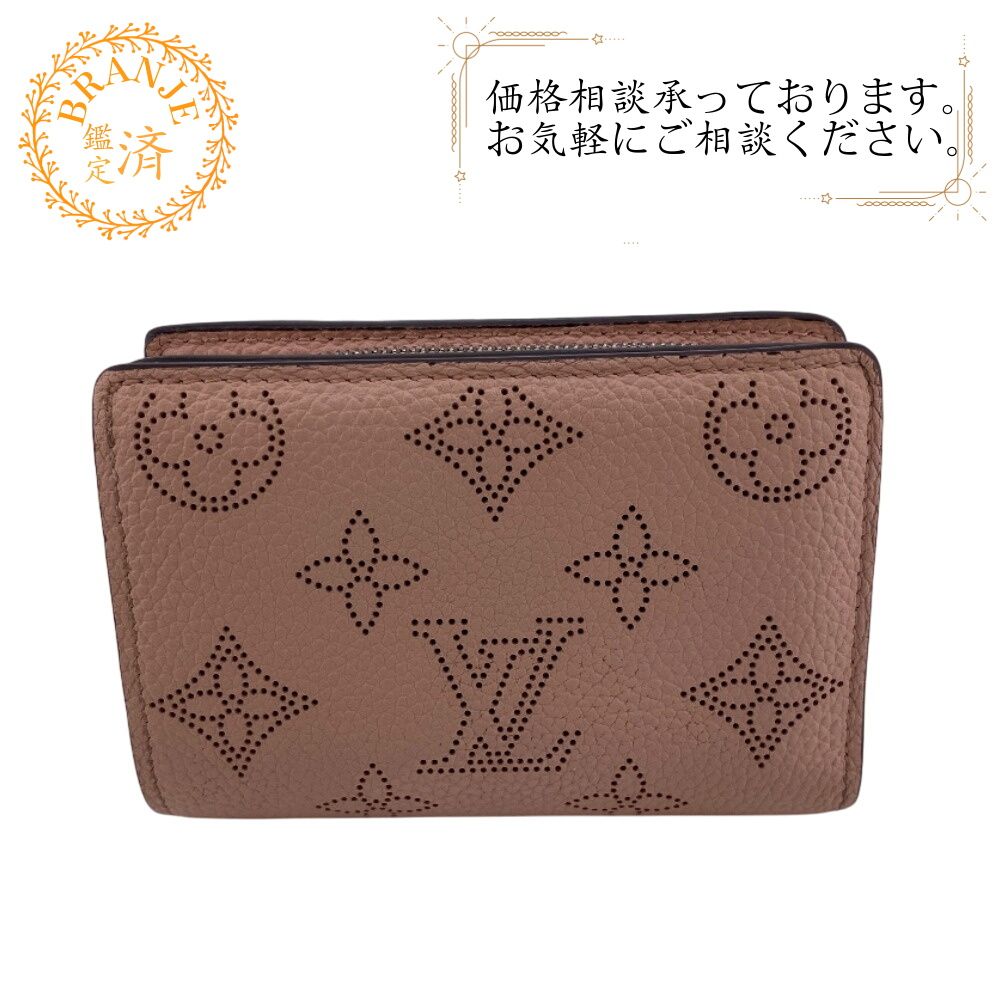 ルイヴィトン LOUIS VUITTON 二つ折り財布 マヒナ ポルトフォイユ
