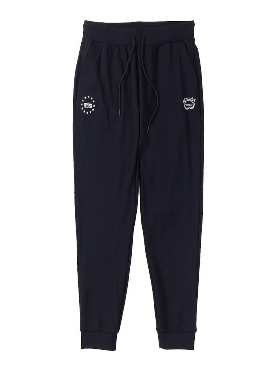 スウェットパンツ 大きいサイズ メンズ SY32 ロゴプリント ストレッチ スエットパンツ ビッグ C060920-04 ブラック