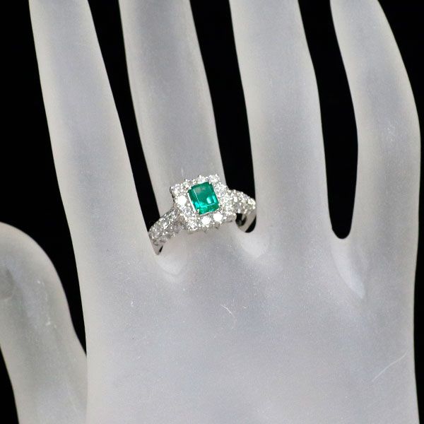 pt900k18 エメラルド ダイヤモンド　リング pt900k18 エメラルド ダイヤモンド リング PT900 0.57ct天然