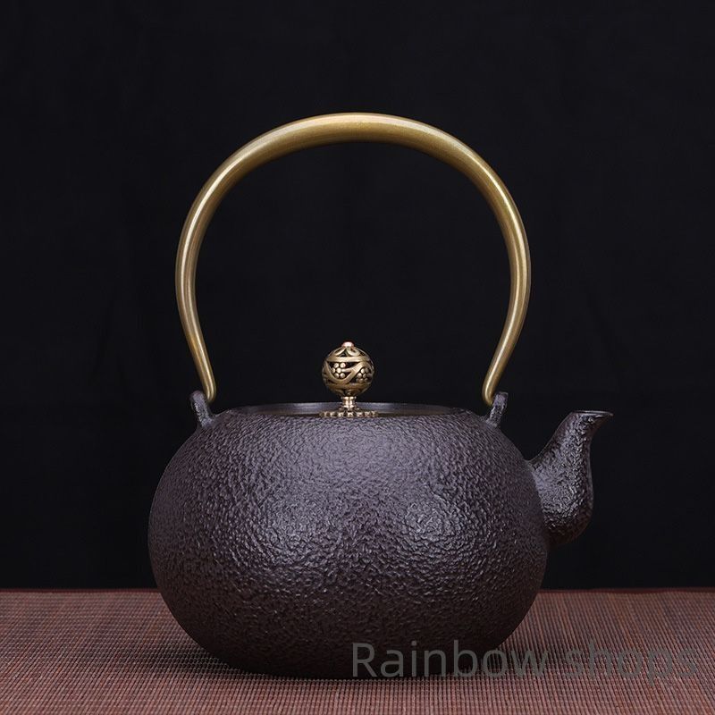 鉄器 急須 伝統工芸 手作り 鉄分補給 鉄瓶　YZS-063 敬老の日 鉄瓶 急須 点柄 伝統工芸品 急須 茶こし付き 鉄分補給