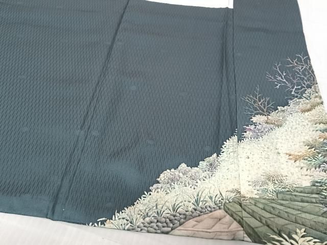 平和屋着物○伝統工芸士 京友禅染色作家 田家鬼彩 訪問着 風景