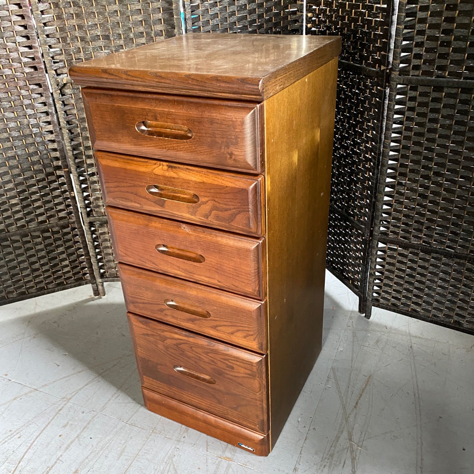 マルヨシ マルヨシ民芸家具 木製 5段 棚 チェスト 天然木 書斎 家具