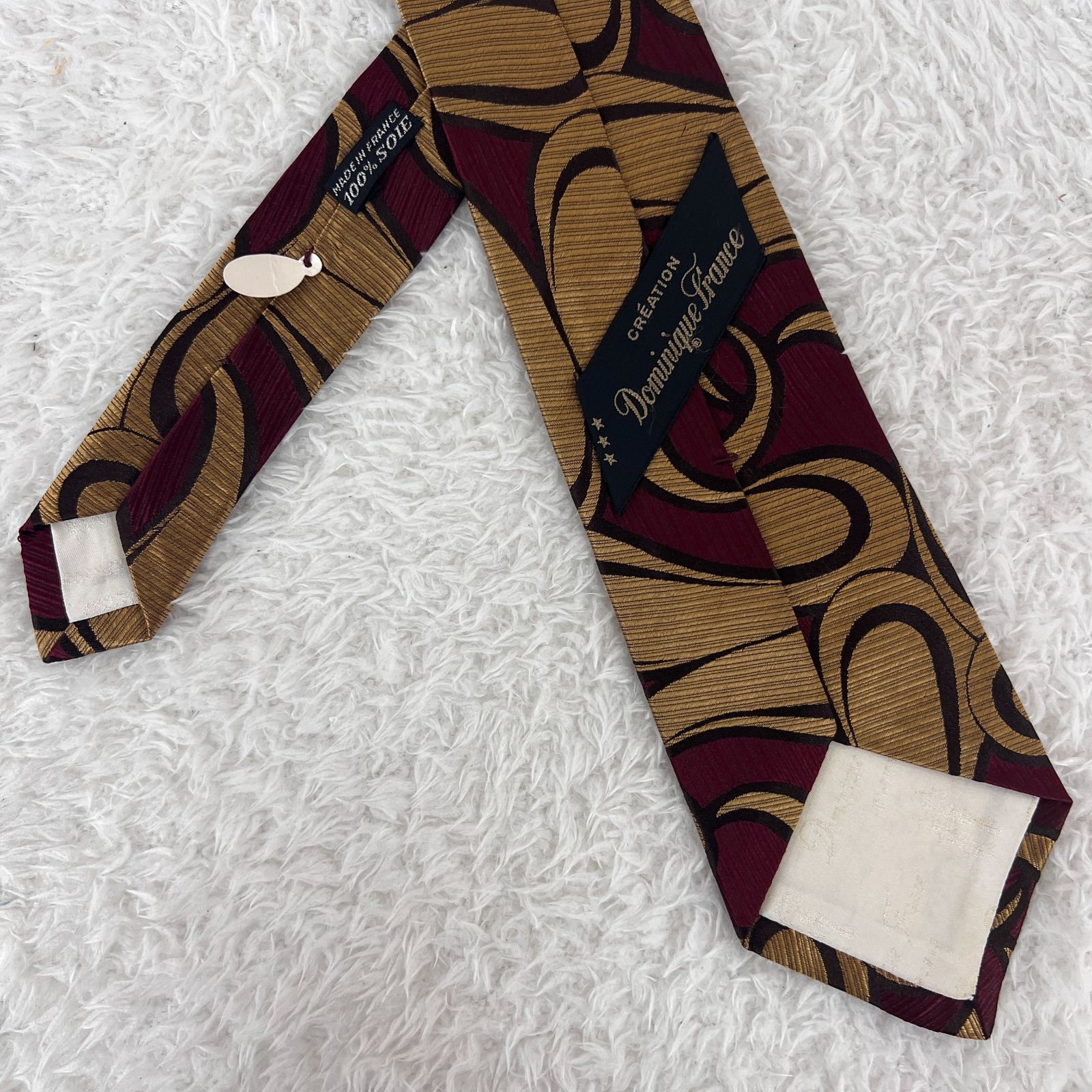 美品》DOMINIQUE FRANCE (ドミニクフランス) シルクネクタイ 総