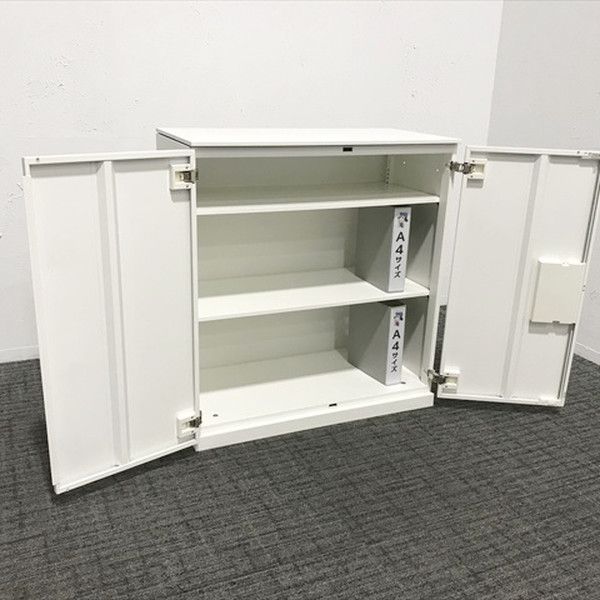 両開キャビネット 書庫 スチールキャビネット オカムラ ネオホワイト