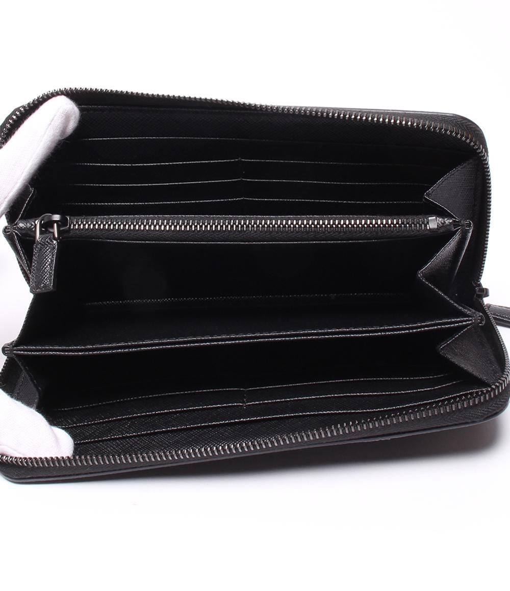 未使用 プラダ PRADA ラウンドファスナー 長財布 ナイロン 青 M822 未使用保管品 プラダ PRADA ナイロン×レザー ゴールド金具 ラウンド